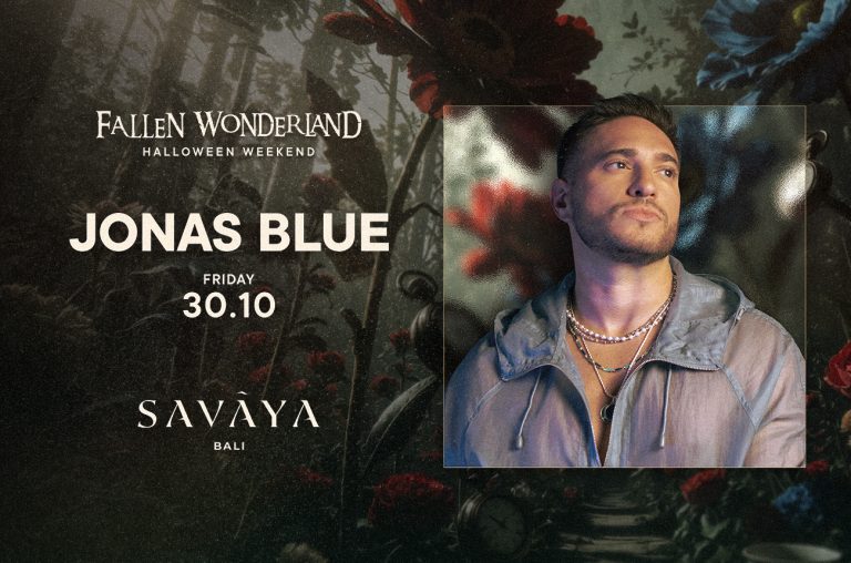 Jonas Blue at Savaya Bali – Fallen Wonderland Halloween Weekend poster, Friday 30 October 2026